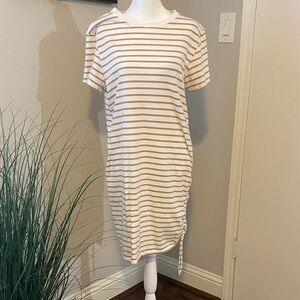 Threshold Striped Mini Dress in Cream and Tan